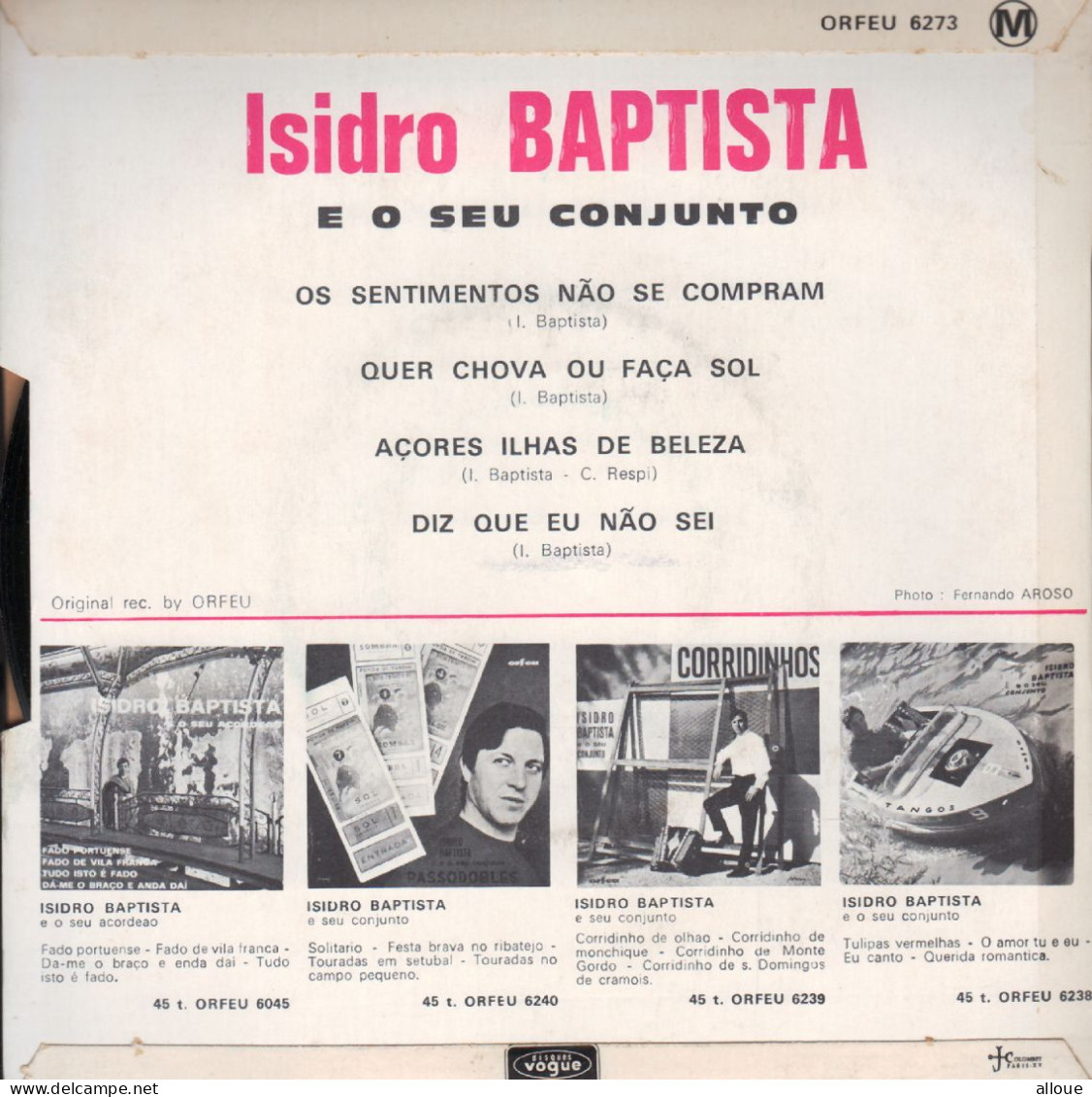 ISIDRO BAPTISTA  - FR EP - OS SENTIMENTOS NAO SE COMPRAM + 3 - Musiche Del Mondo