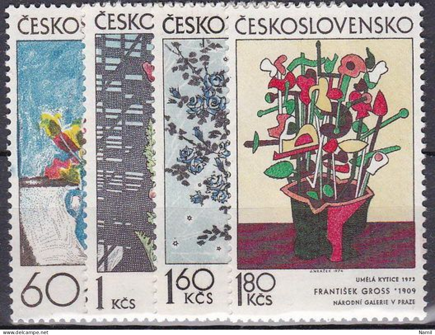 ** Tchécoslovaquie 1974 Mi 2185-8 (Yv 2036-9), (MNH)** - Unused Stamps