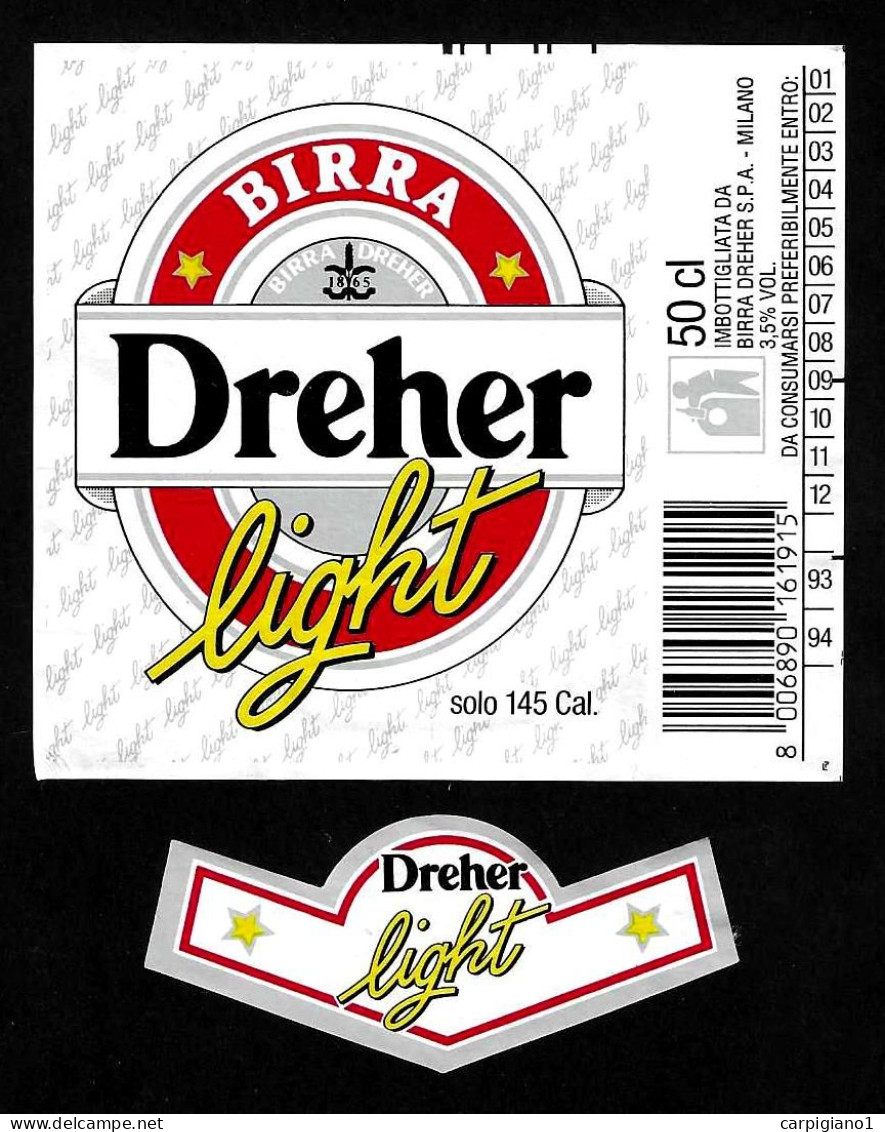 ITALIA ITALY - 2009 Etichetta Birra Beer Bière DREHER LIGHT - Birra