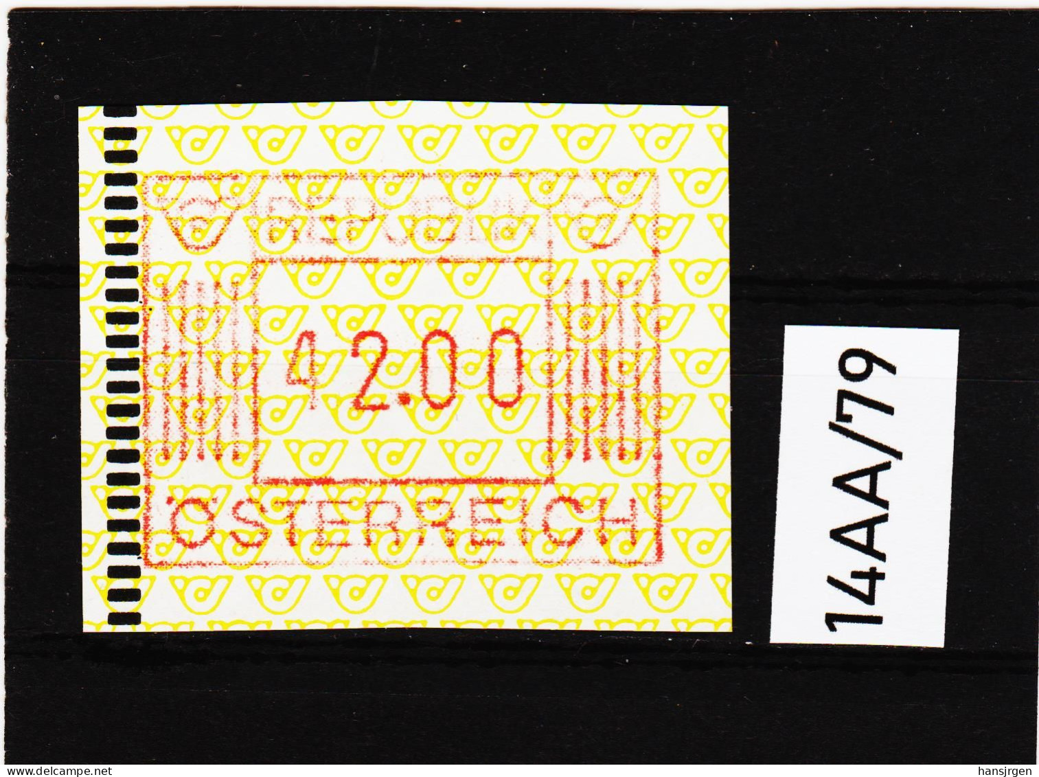 14AA/79  ÖSTERREICH 1983 AUTOMATENMARKEN 1. AUSGABE  42,00 SCHILLING   ** Postfrisch - Machine Labels [ATM]