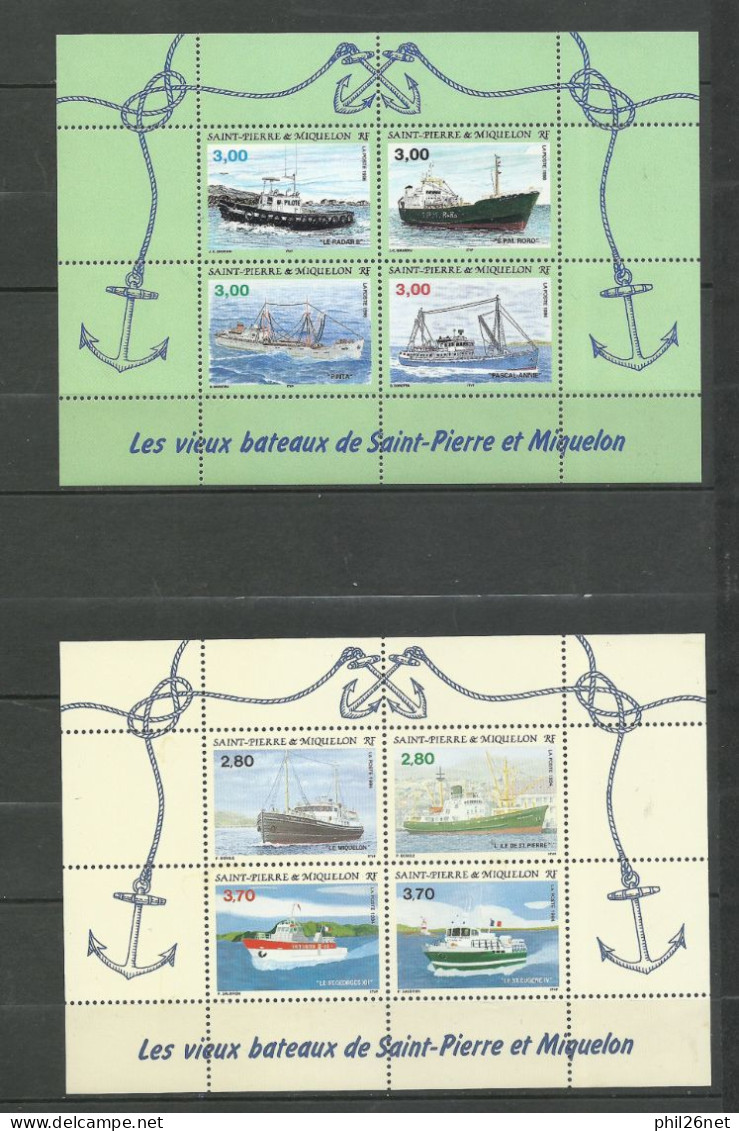 Saint Pierre Et Miquelon  Blocs  N° 4  Et 5   Vieux   Bâteaux " Neufs * * TB = MNH VF Voir Scans  Soldés  ! ! ! - Blokken & Velletjes