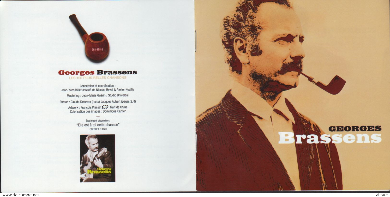 GEORGES BRASSENS  - COFFRET 5 CDS DANS UNE BOITE EN FER - LES 100 PLUS BELLES CHANSONS DE BRASSENS (2006) - Other - French Music
