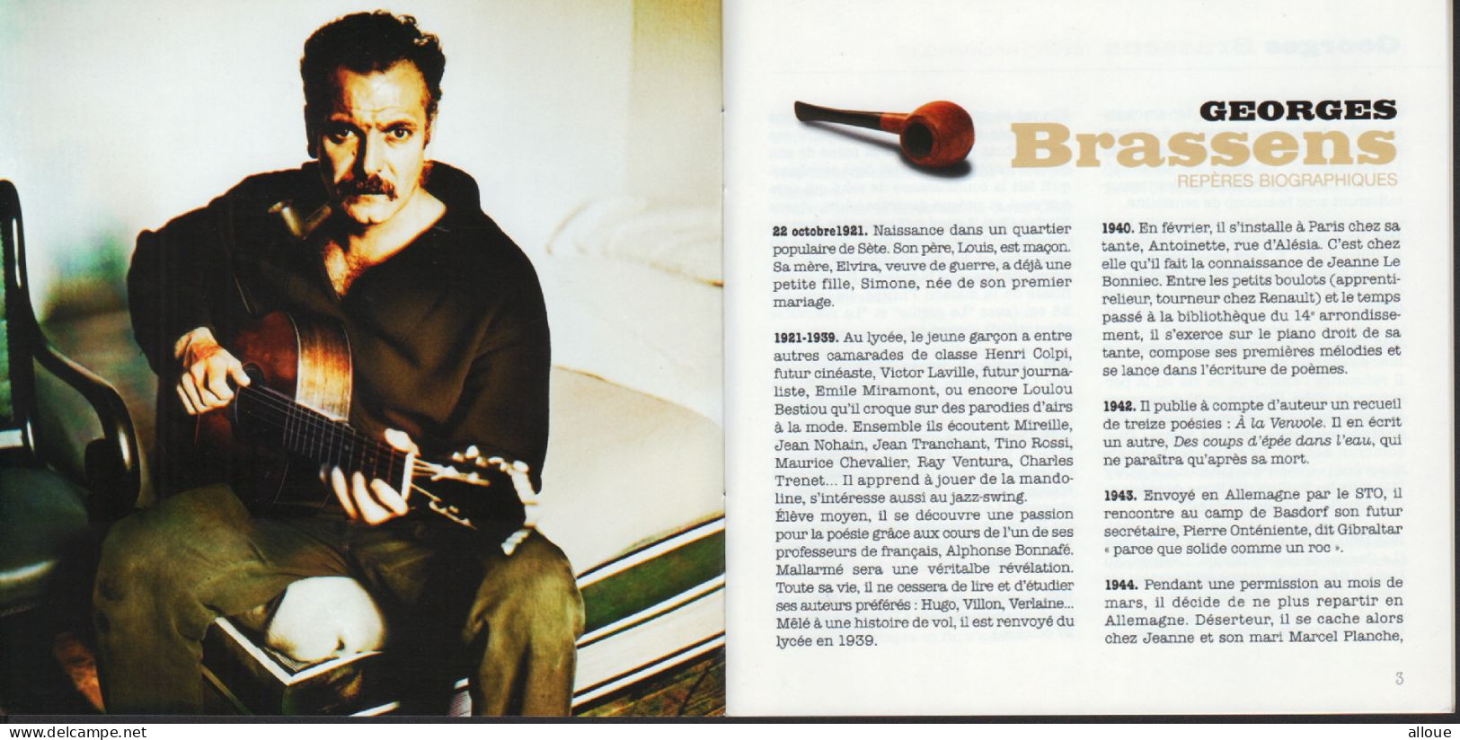 GEORGES BRASSENS  - COFFRET 5 CDS DANS UNE BOITE EN FER - LES 100 PLUS BELLES CHANSONS DE BRASSENS (2006)