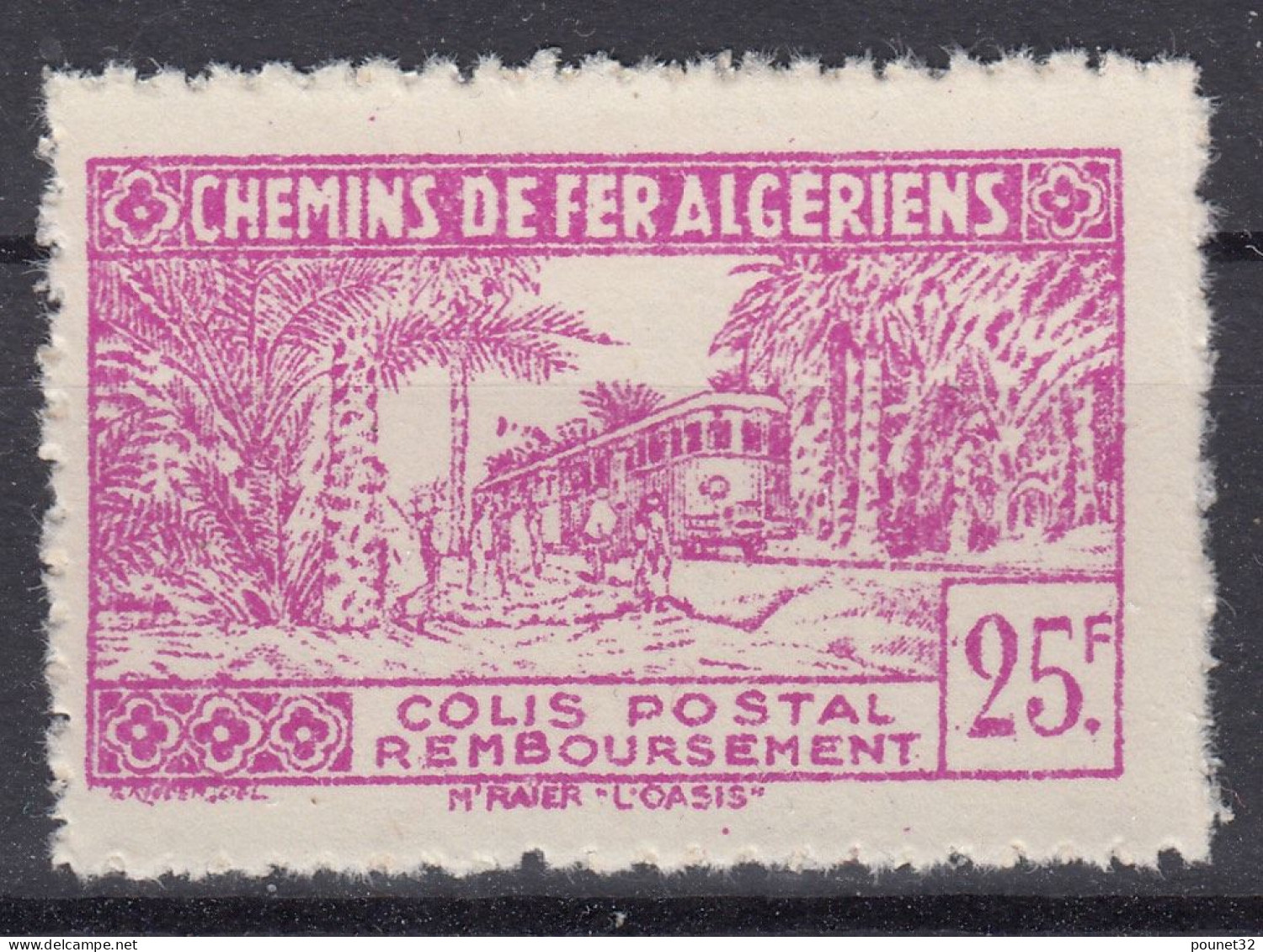 ALGERIE COLIS POSTAUX N° 158a SANS LA SURCHARGE NEUF ** GOMME SANS CHARNIERE - Pacchi Postali