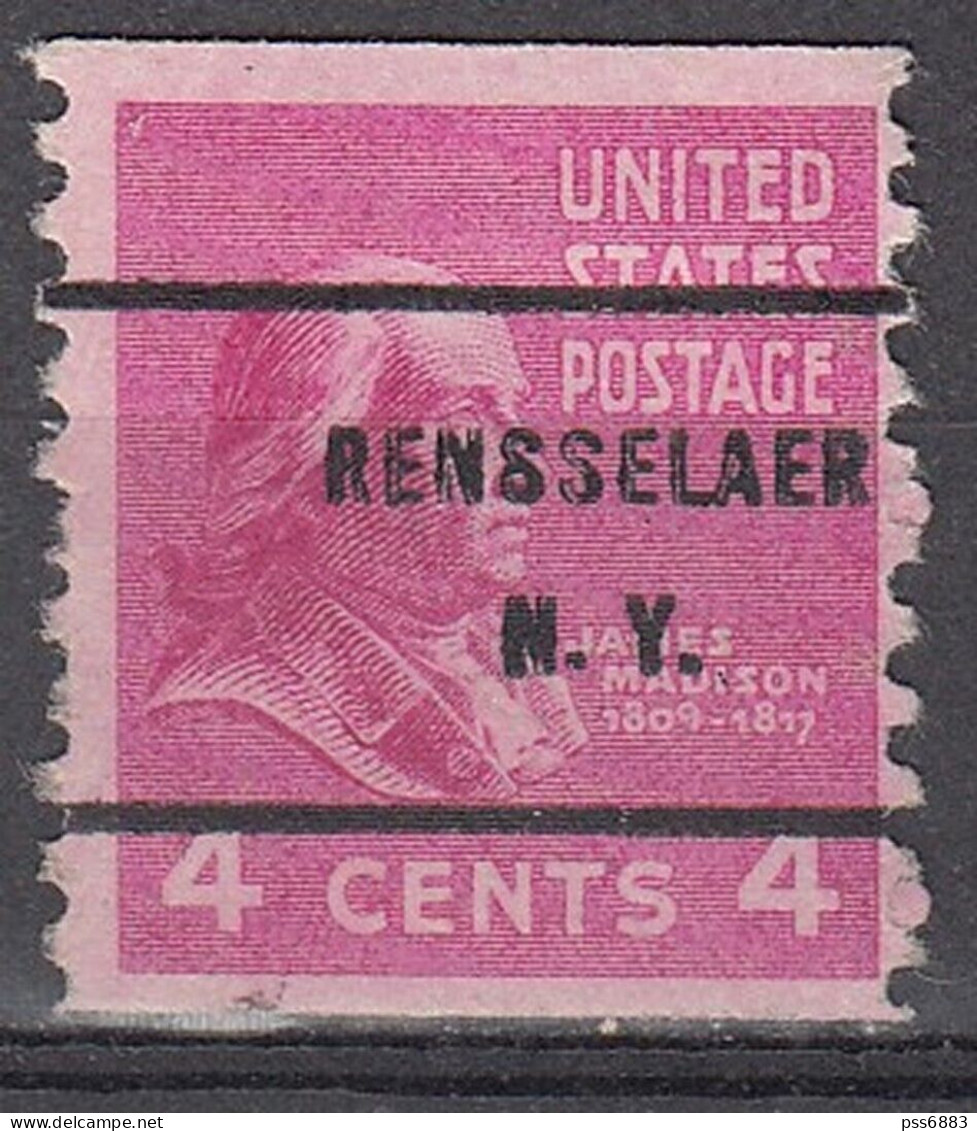 USA BUREAU Precancel/Vorausentwertung/Preo From NEW YORK - Rensselaer - Type 843-61 - Vorausentwertungen