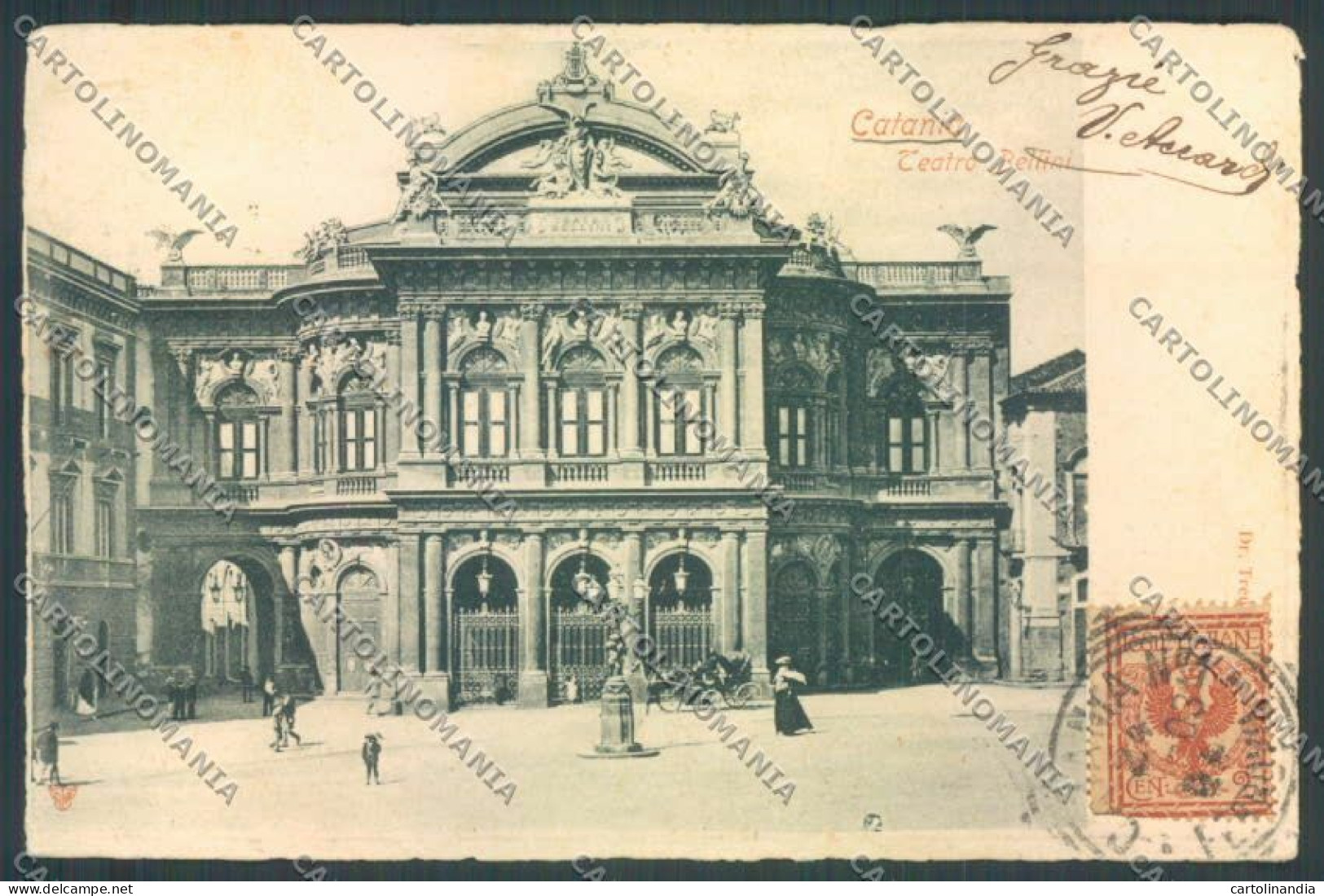 Catania Città Teatro Bellini Cartolina ZB8824 - Catania