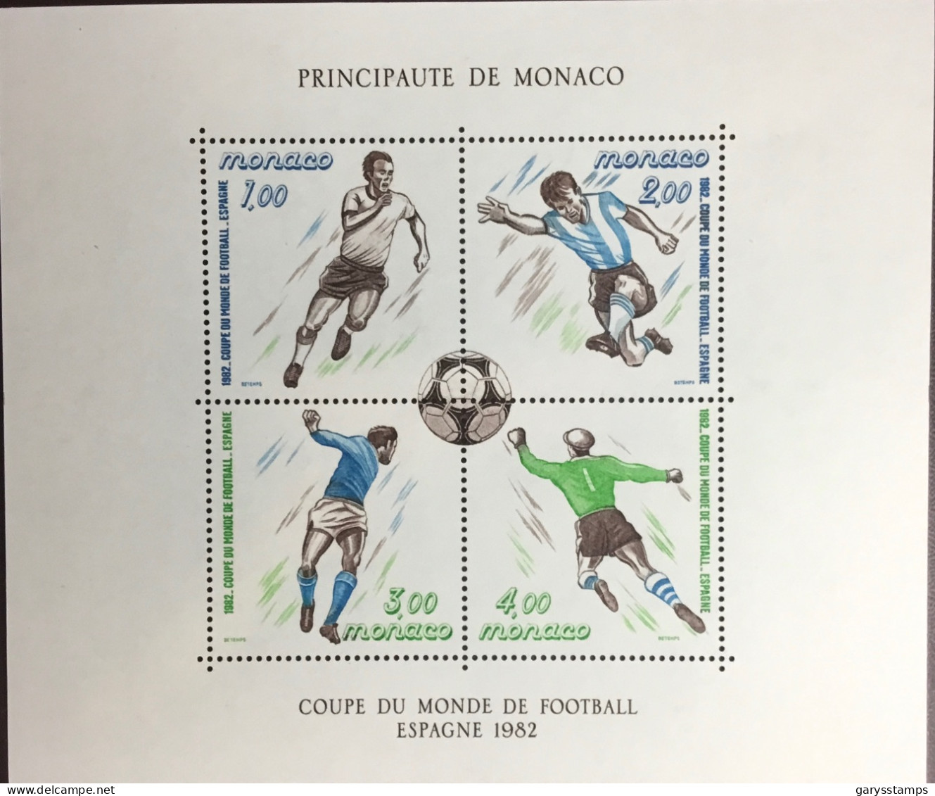 Monaco 1982 World Cup Sheetlet MNH - Bloques