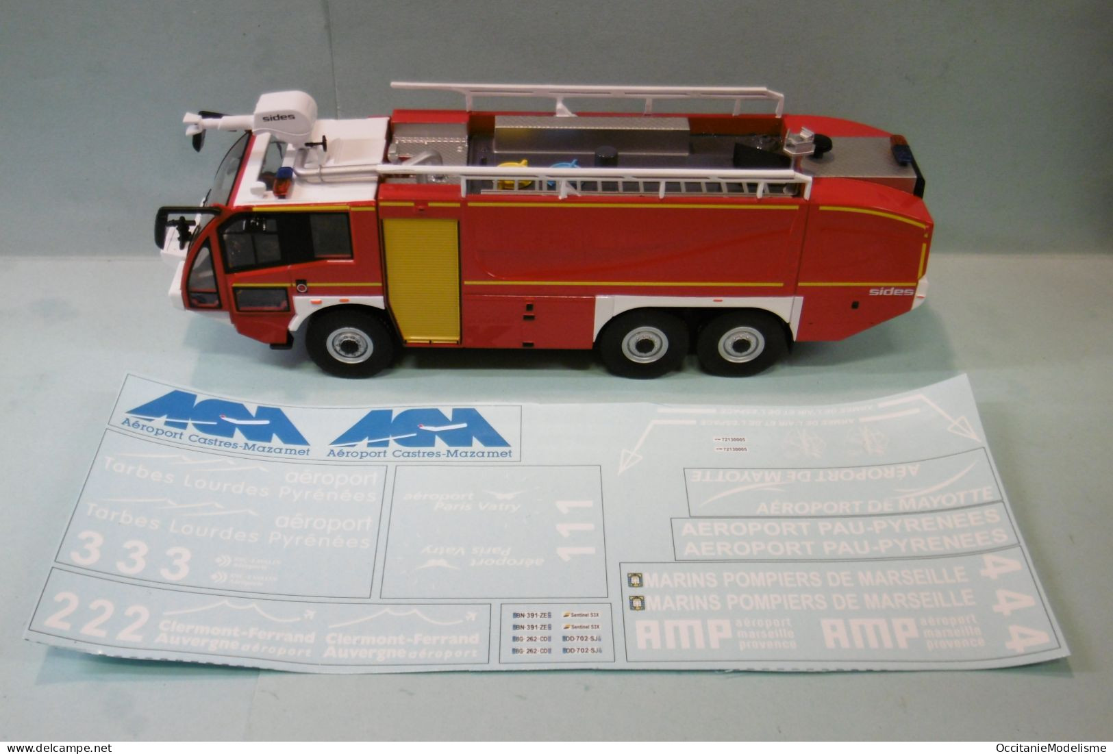 Odeon - SIDES Sentinel S3X VMA Pompiers Aéroport Réf. 121 NBO Neuf 1/43 - Andere & Zonder Classificatie