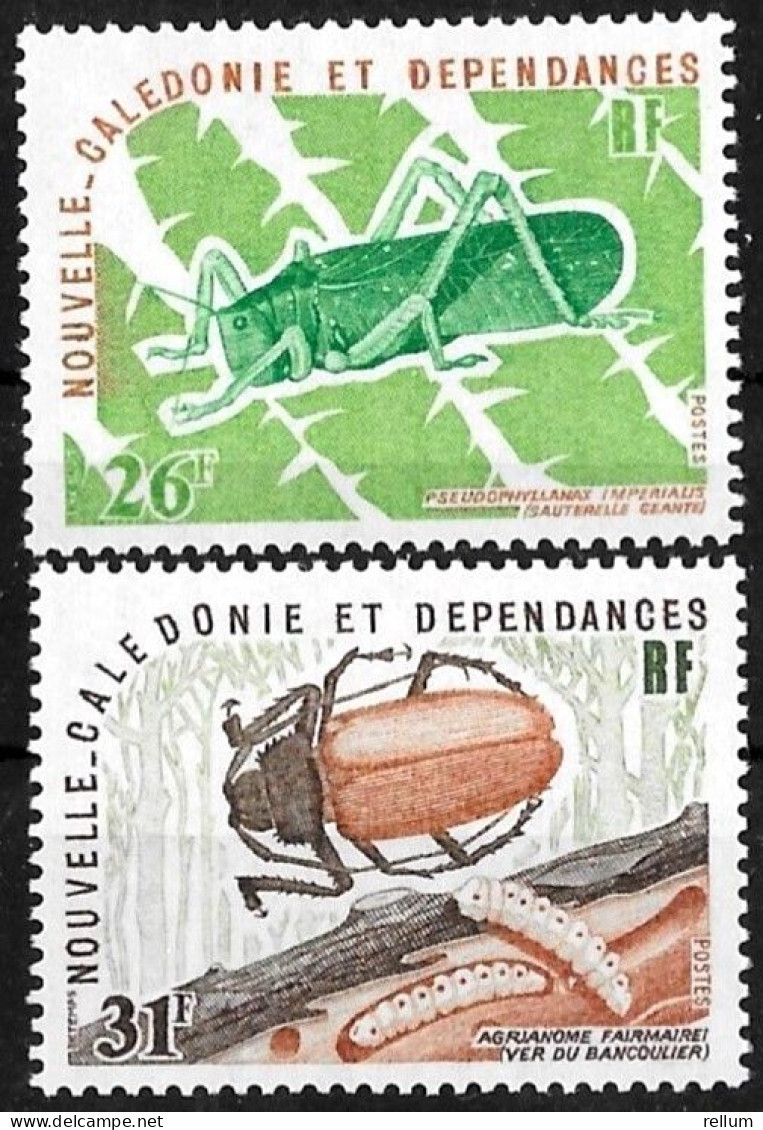 Nouvelle Calédonie 1977 - Yvert N° 406/407 - Michel N° 589/590  ** - Unused Stamps