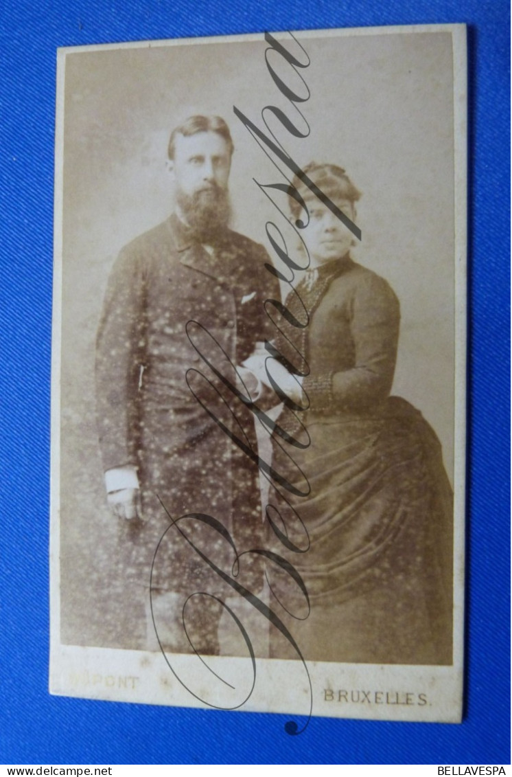 C.D.V Carte De Visite Atelier Studio Portret  DUPONT Bruxelles - Oud (voor 1900)