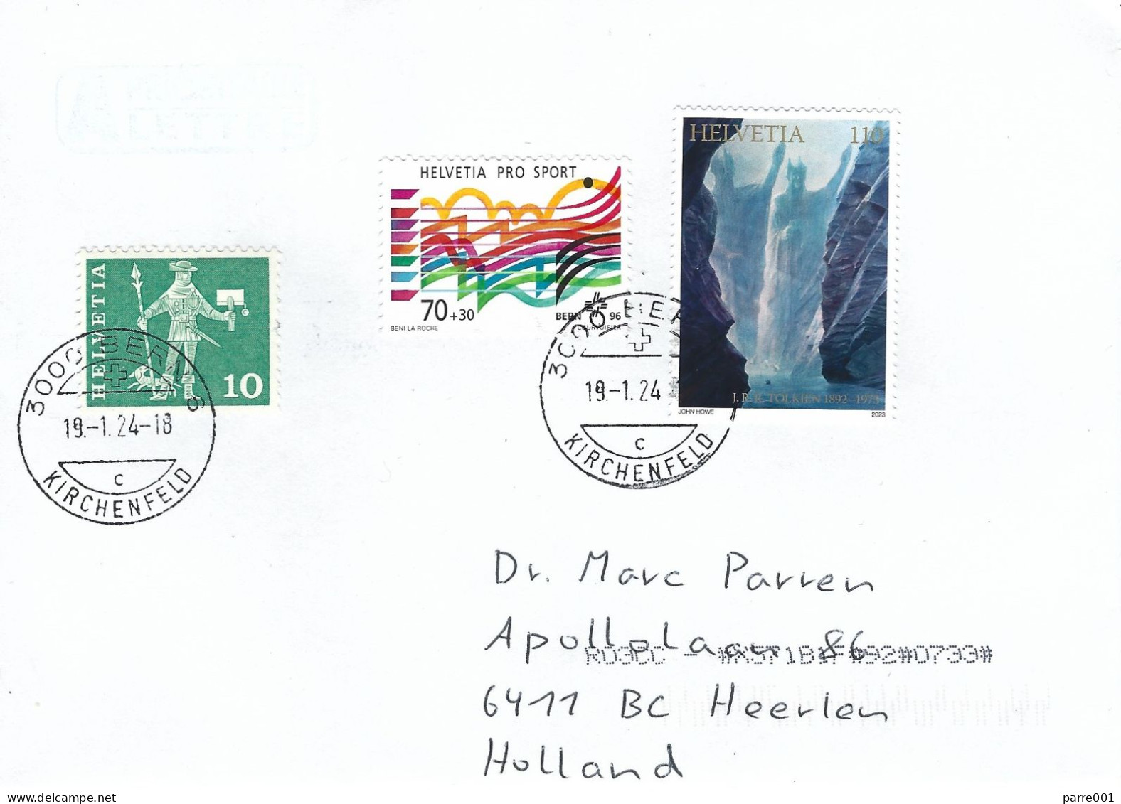 Switzerland 2024 Kirchenfeld Author Tolkien Lord Of The Rings Sport Surtaxe Cover - Covers & Documents