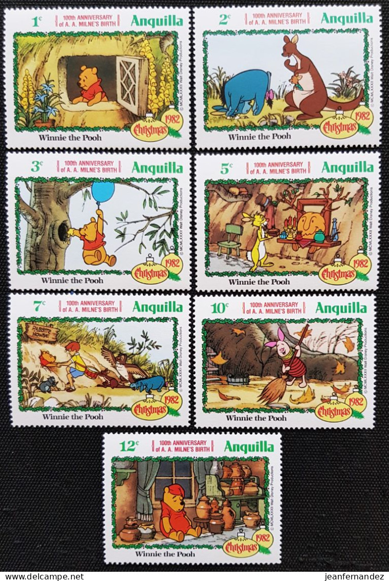 Anguilla 1982 Disney - The 100th Anniversary Of The Birth Of Alan Alexander Milne   Stampworld N° 515 à 521 - Anguilla (1968-...)