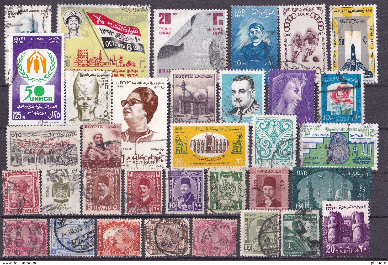 # Ägypten Lot Von 68 Diversen Marken Various-Diverses Stamps O/used (R1-2) - Autres & Non Classés