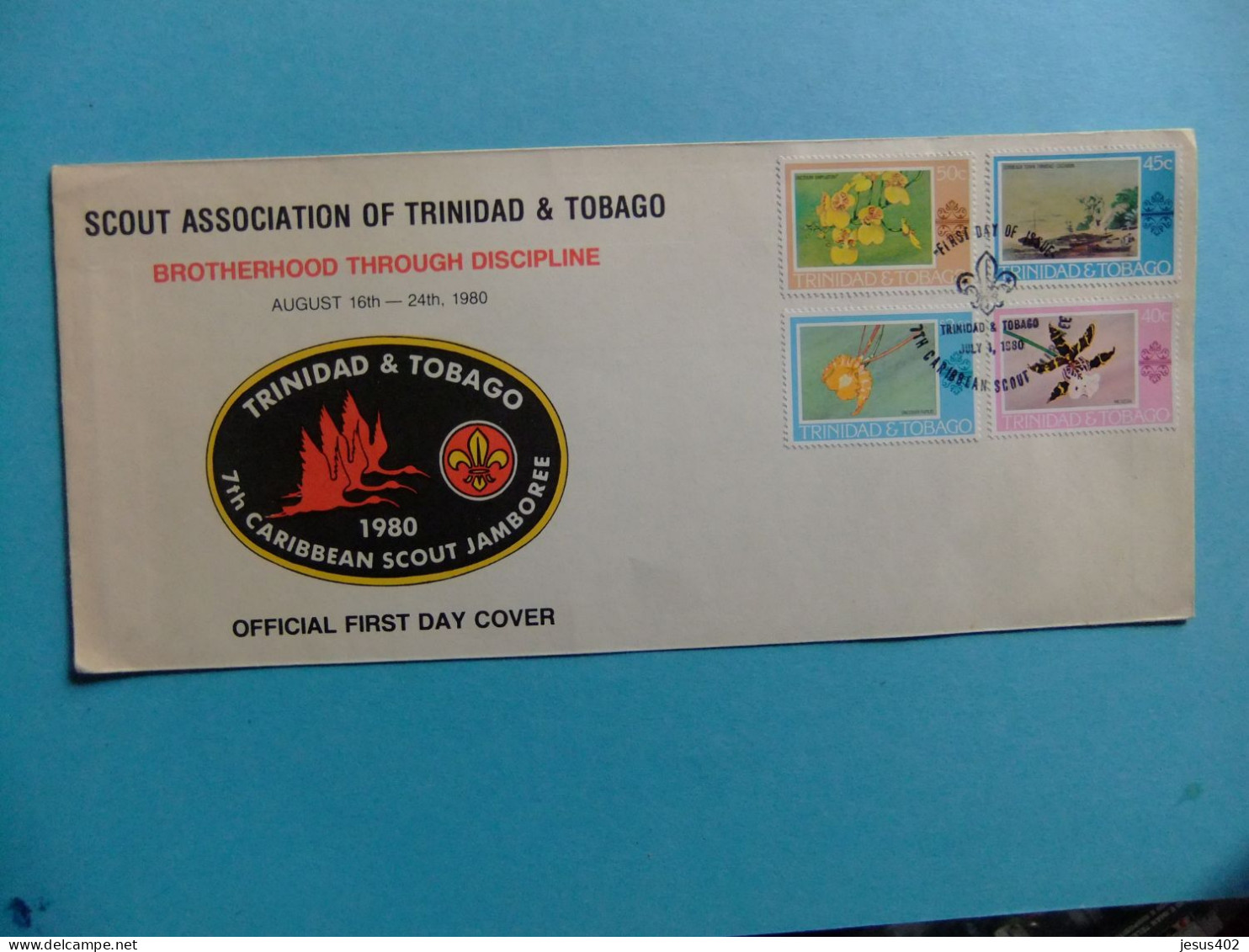 S3 FDC TRINIDAD & TOBAGO 1978 / FIRST DAY OF ISSUE / SCOUT ASSOCIATION / YVERT 372 / 376 - Trinidad & Tobago (1962-...)