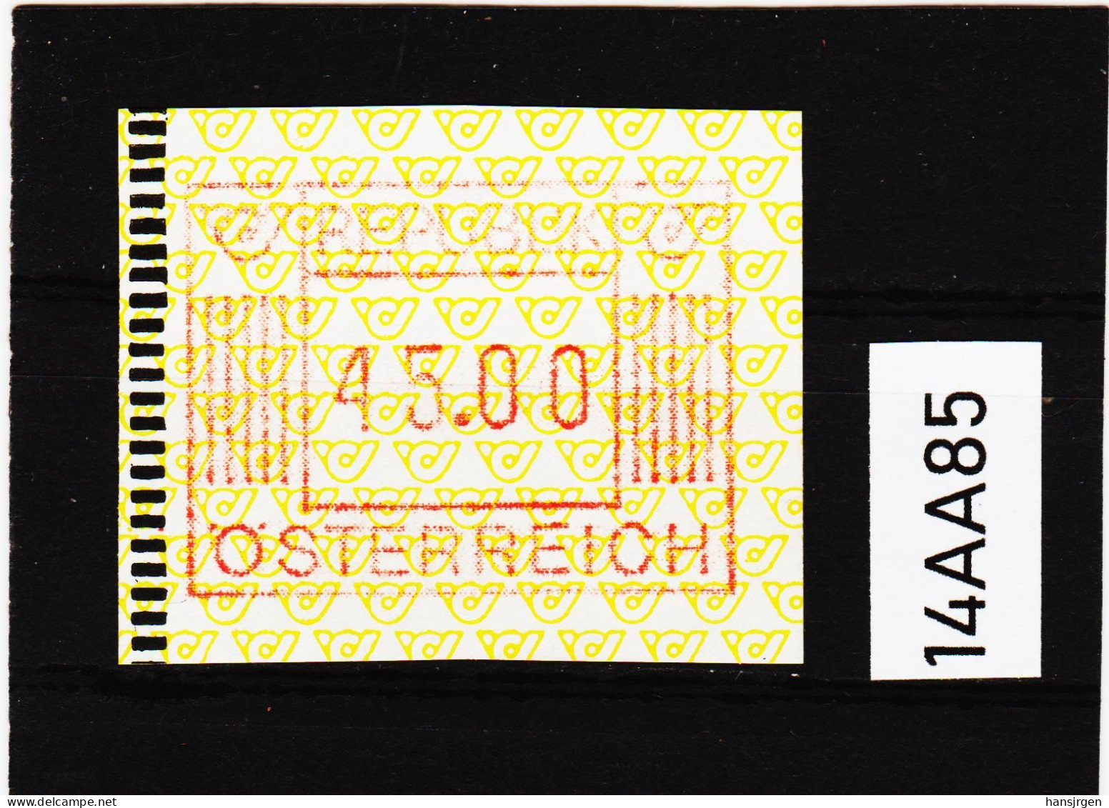 14AA/85  ÖSTERREICH 1983 AUTOMATENMARKEN 1. AUSGABE  45,00 SCHILLING   ** Postfrisch - Machine Labels [ATM]