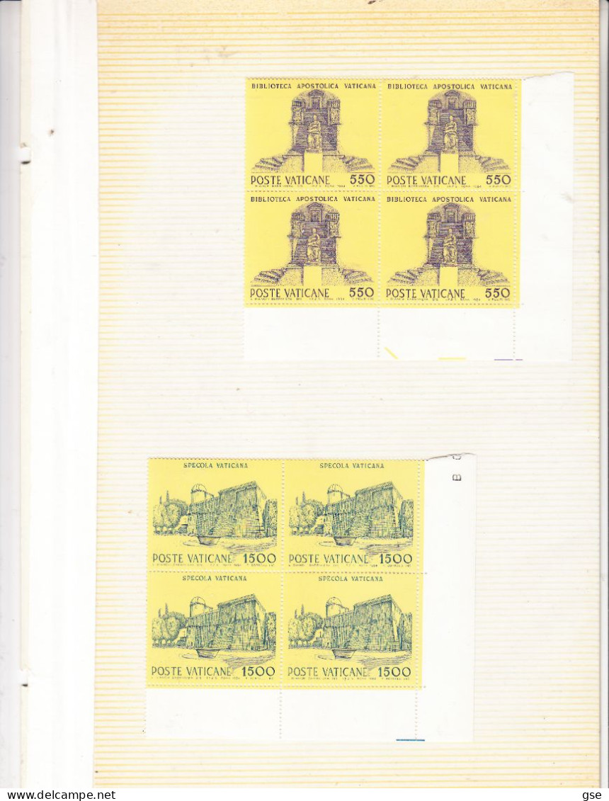 VATICANO  1984 - Sassone 751/54** (quartina)  - Istitituzione Santa Sede - Ongebruikt