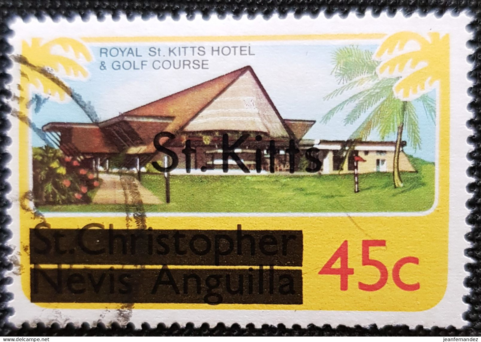 St.Kitts 1980 Stamps Of St. Kitts-Nevis Overprinted "St Kitts"  Stampworld N° 8 - St.Kitts-et-Nevis ( 1983-...)