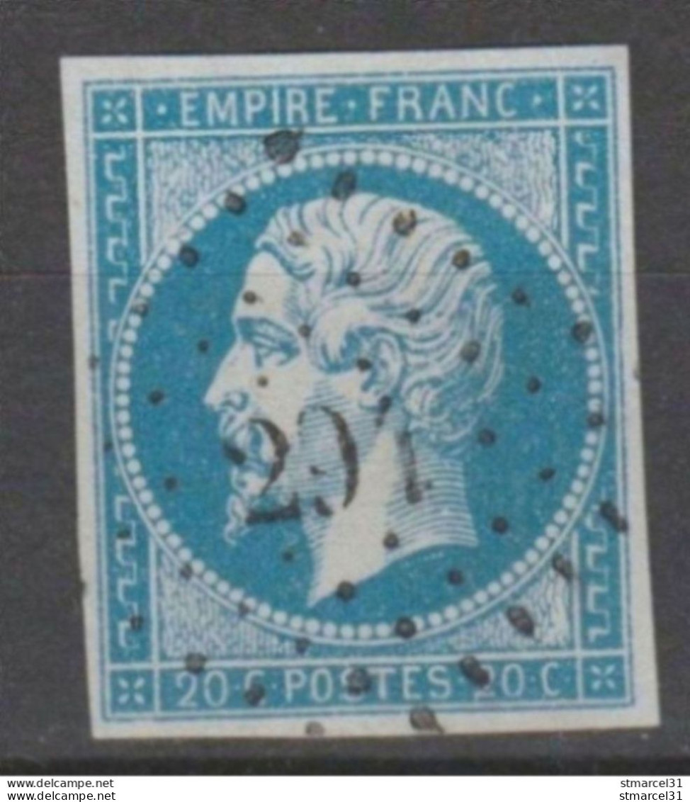 1er SERVI OBLI LPC 294 Bayon Meurthe (15€) Sur N°14A BLEU CIEL - 1853-1860 Napoleon III