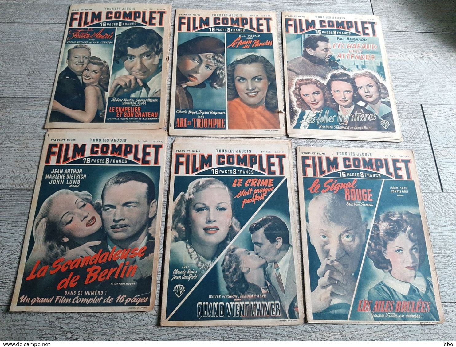 6 Revues Film Complet Kerr Bergman Dietrich  1949 Cinéma - Film/ Televisie