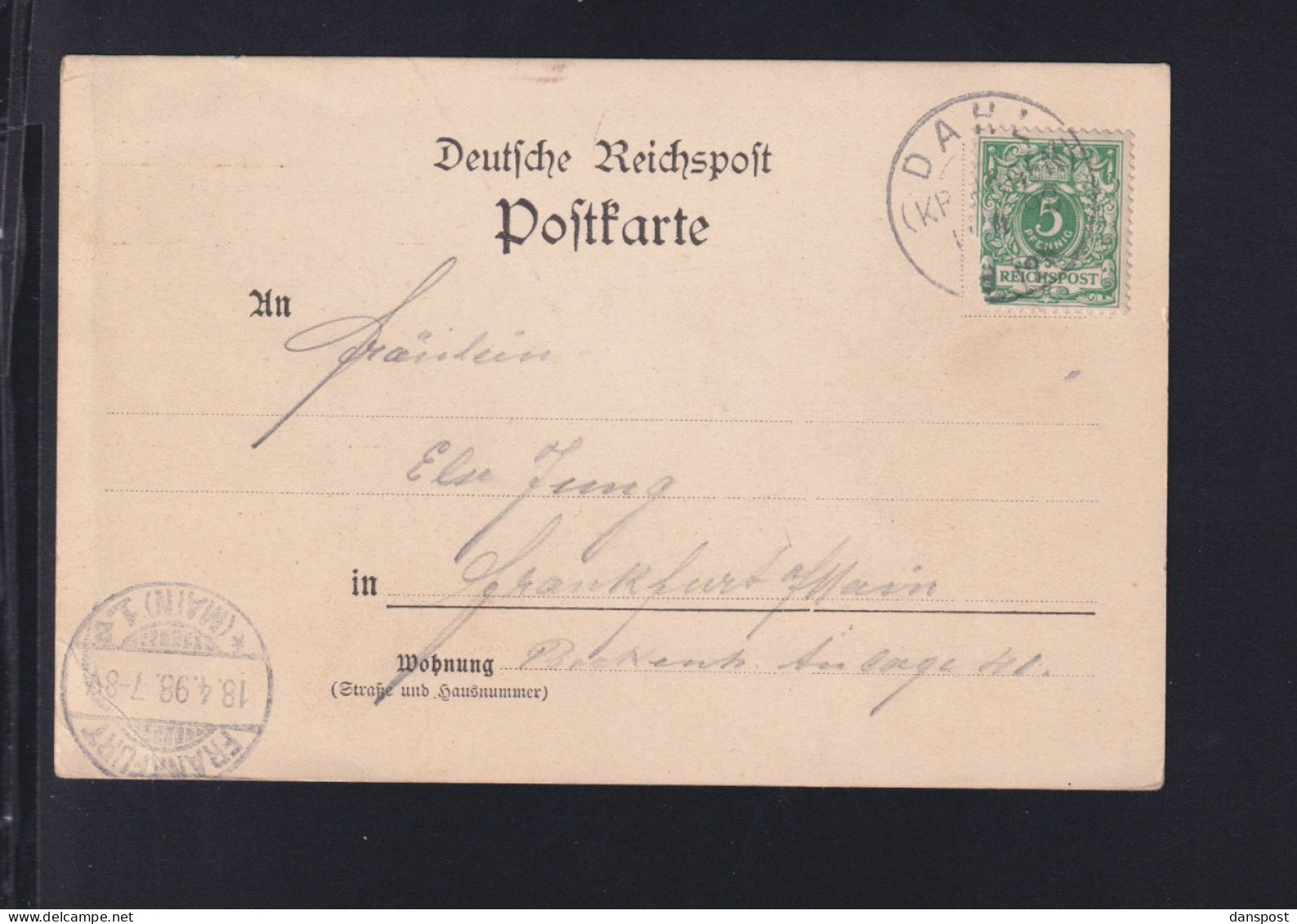 Dt. Reich Litho Dahl Ad Voll 1898 - Hagen