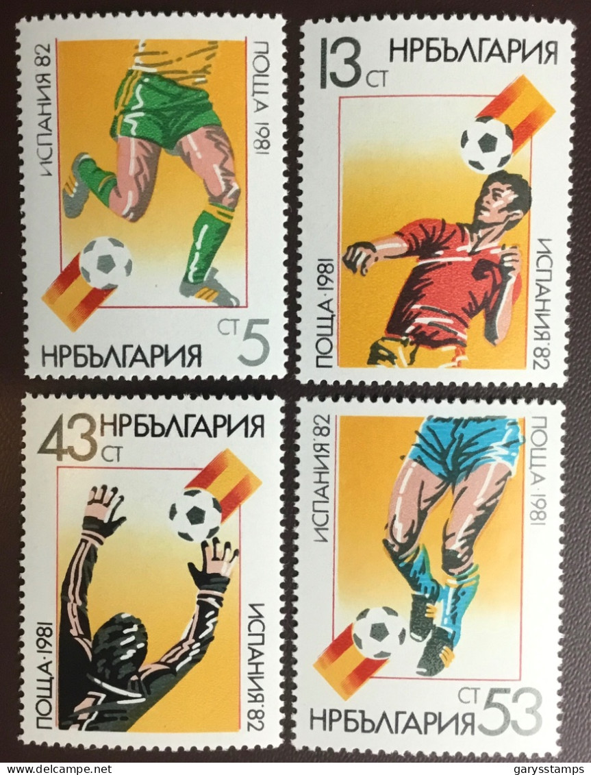 Bulgaria 1981 World Cup MNH - Unused Stamps
