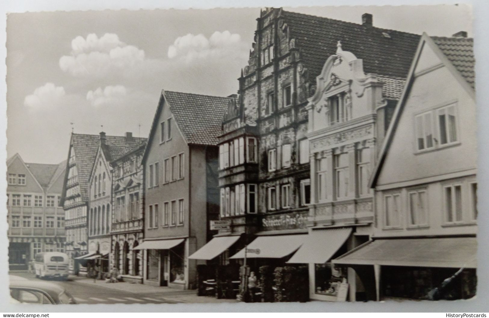 Stadthagen, Marktplatz, Bus, Geschäfte, Ca. 1960 - Stadthagen