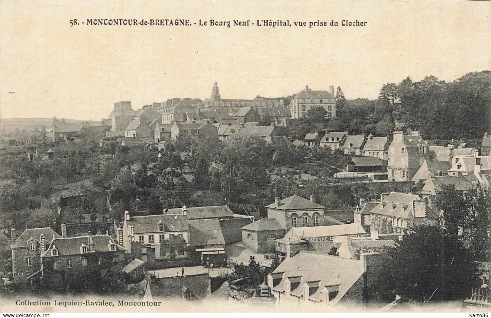 Moncontour De Bretagne * Le Bourg Neuf * L'hôpital Vue Prise Du Clocher - Moncontour