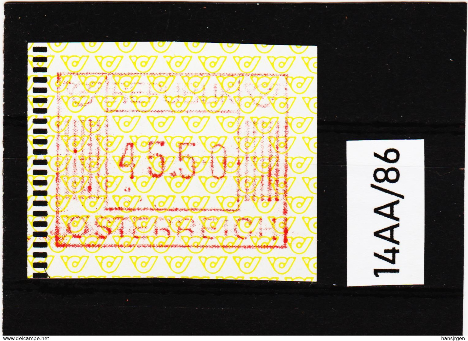 14AA/86  ÖSTERREICH 1983 AUTOMATENMARKEN 1. AUSGABE  45,50 SCHILLING   ** Postfrisch - Vignette [ATM]