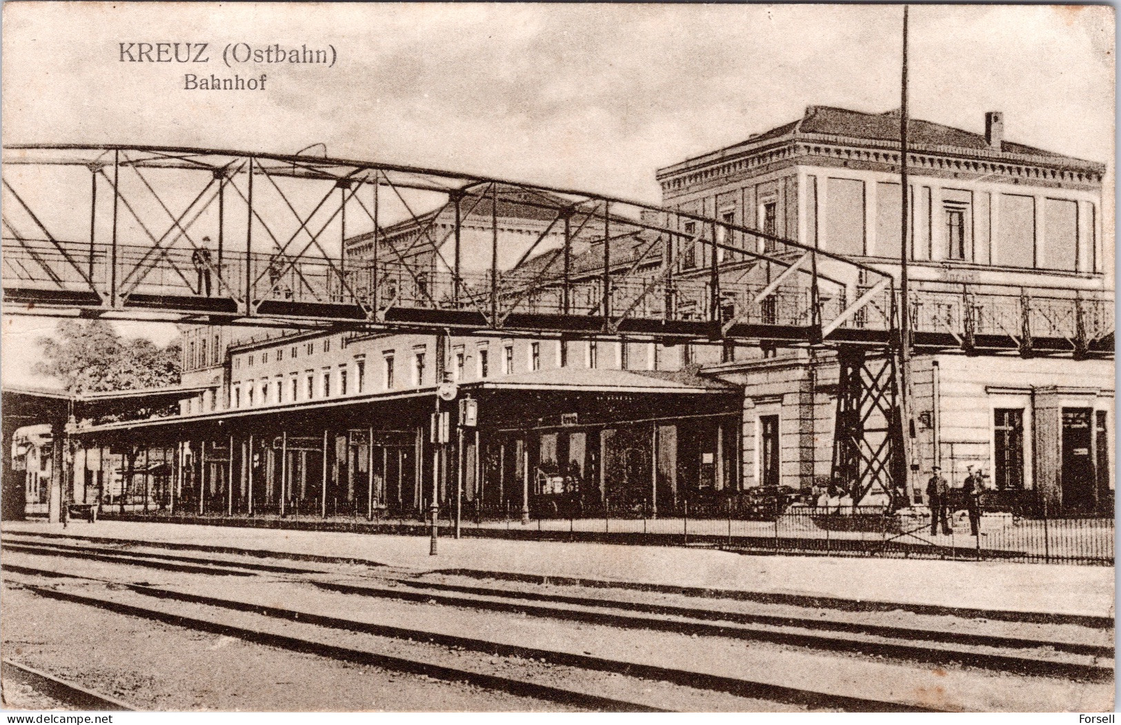 Kreuz (Ostbahn) , Bahnhof (Krzyż Wielkopolski, Poland) (Feldpost 1916)  - Pommern
