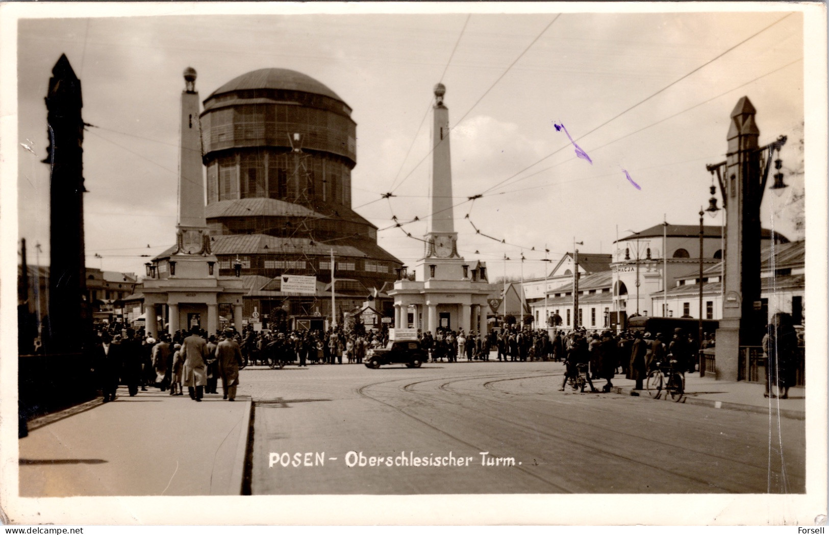 Posen, Oberschlesischer Turm (Feldpost Stempel: 1940 & 3.Reich Stempel) - Posen