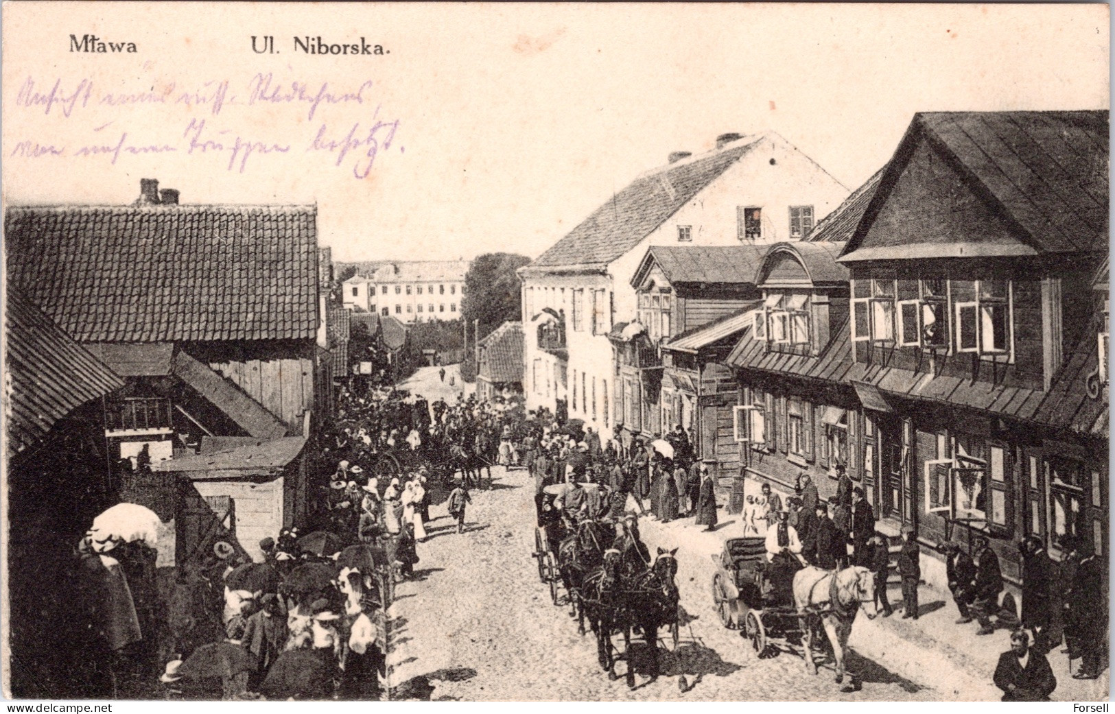 Mława , Ul. Niborska (Sent As German “Feldpost” 1915) - Polen