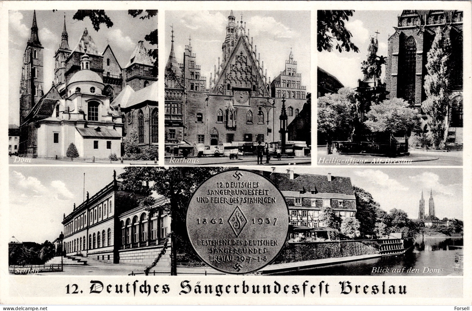 Deutsches Sängerbundesfest Breslau 1937 (Ungebraucht) - Schlesien