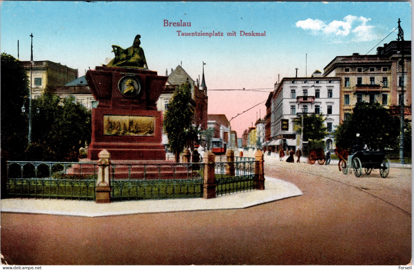 Breslau, Tauentzien Platz Mit Denkmal (Ungebraucht) - Schlesien