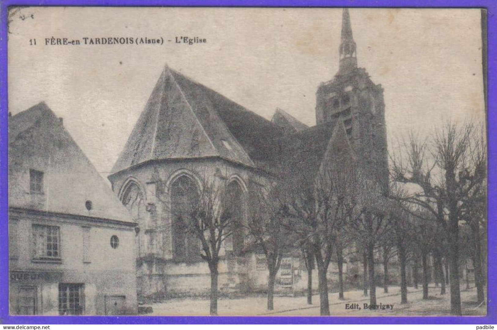 Carte Postale 02. Fère-en-Tardenois  L'église   Très Beau Plan - Fere En Tardenois