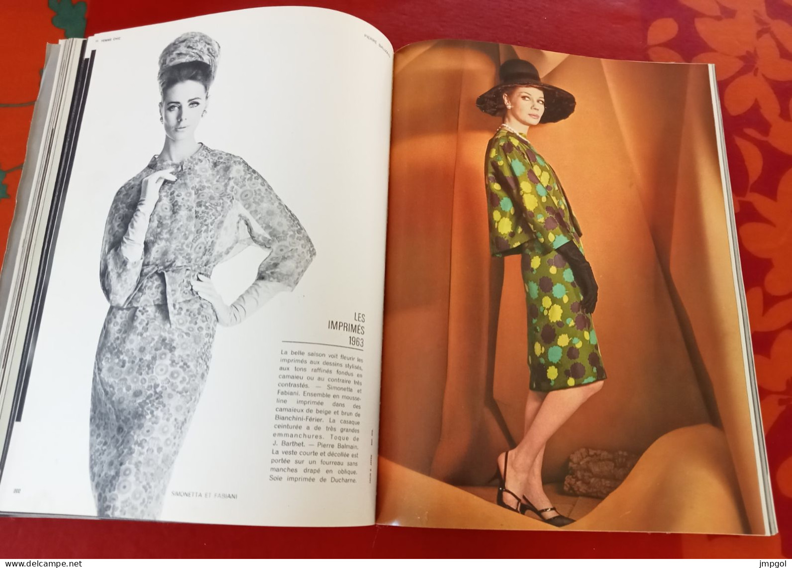 Femme Chic n°494 Collections Toute la Mode Printemps 1963 Dior Balmain Chanel Heim Patou De Rauch Saint Laurent