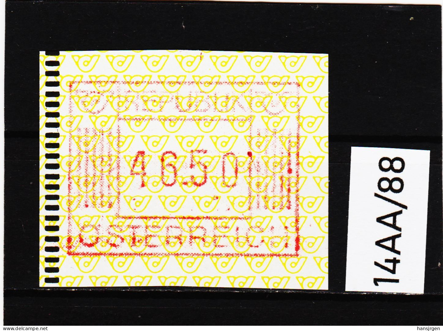 14AA/88  ÖSTERREICH 1983 AUTOMATENMARKEN 1. AUSGABE  46,50 SCHILLING   ** Postfrisch - Automatenmarken [ATM]