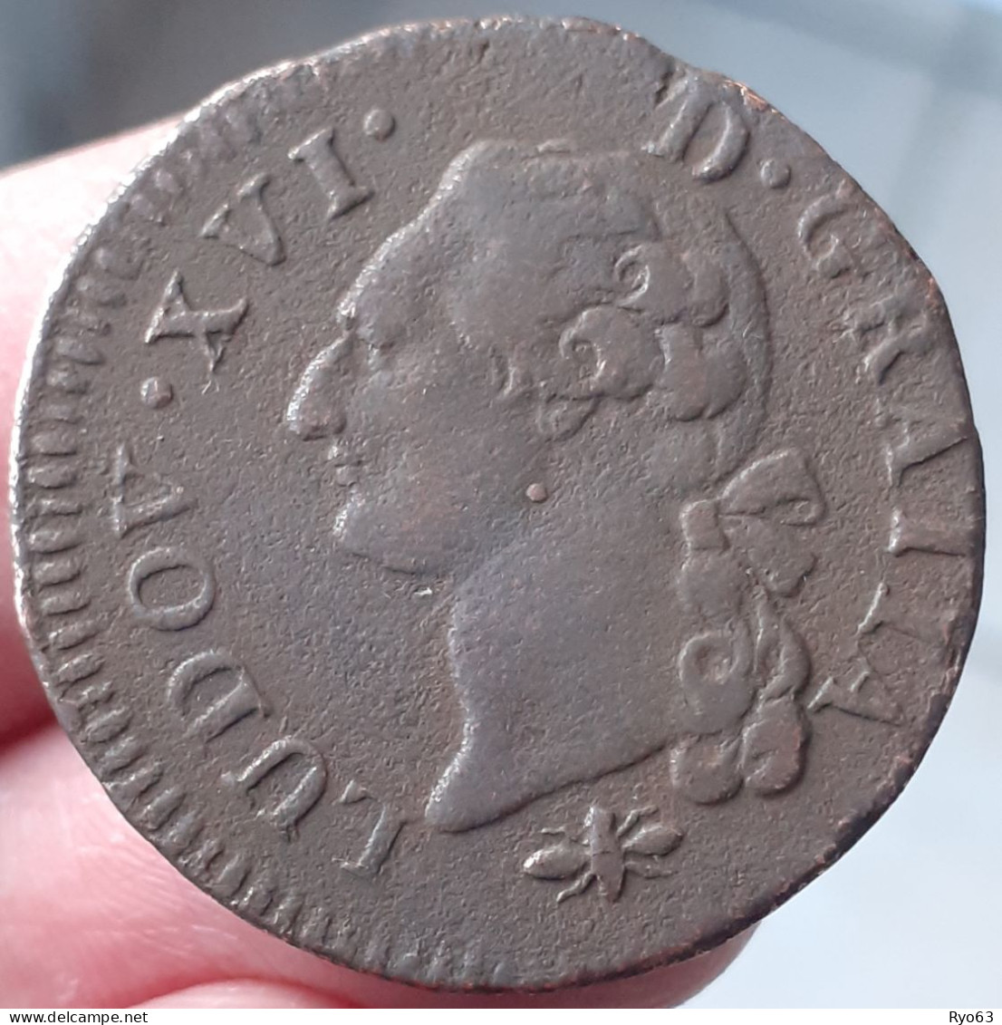 Monnaie 1 Sol 1791 D Louis XVI - 1791-1792 Constitution