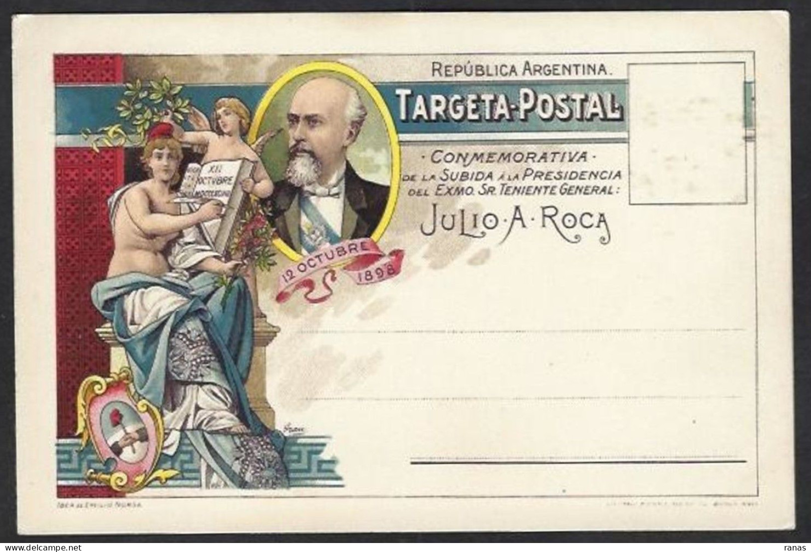 CPA Argentine Non Circulé Président 1898 Non Circulé - Argentine