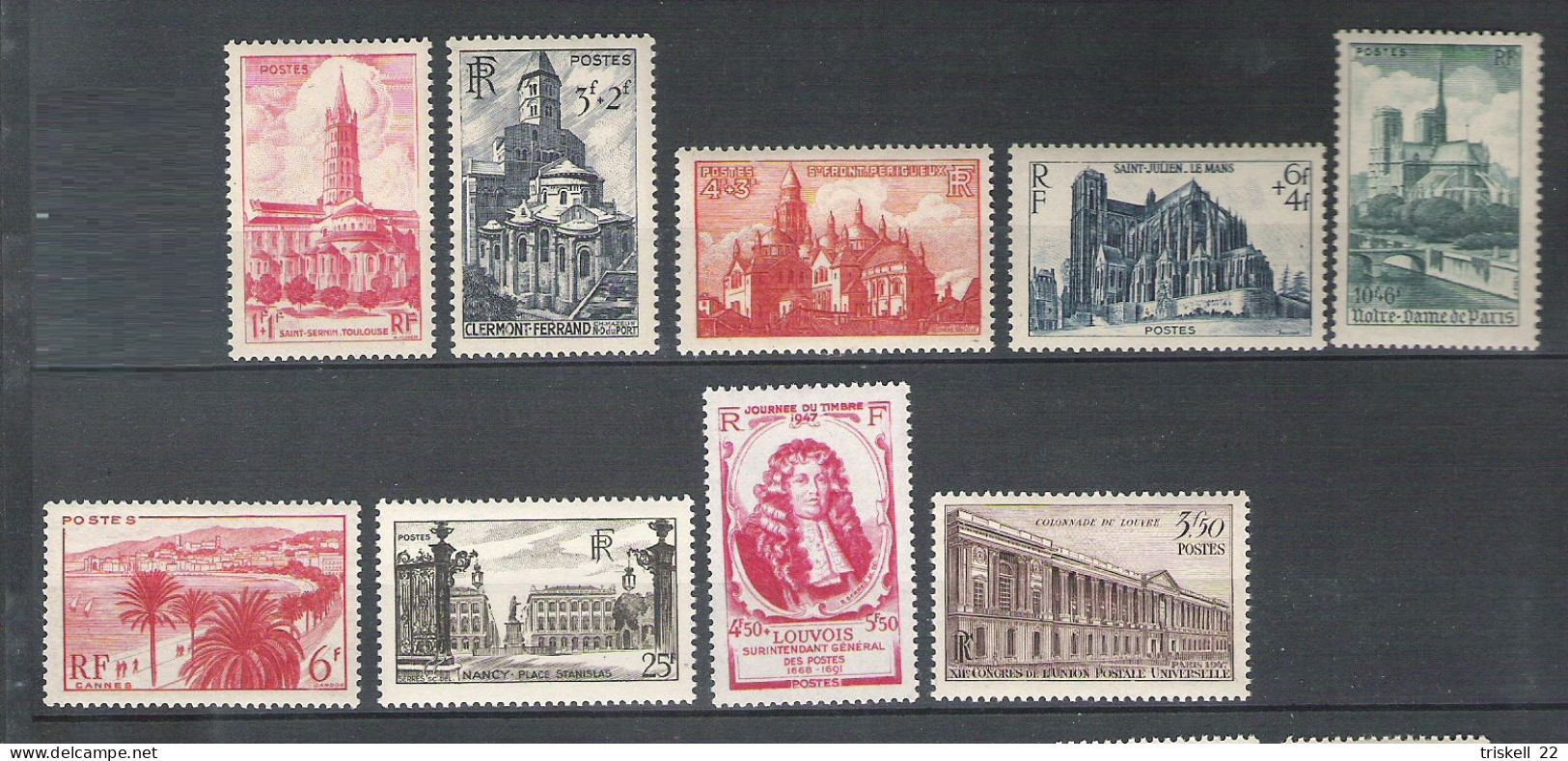 Année 1947 : N° 772 ** à 792 ** = 21 Timbres - 1940-1949