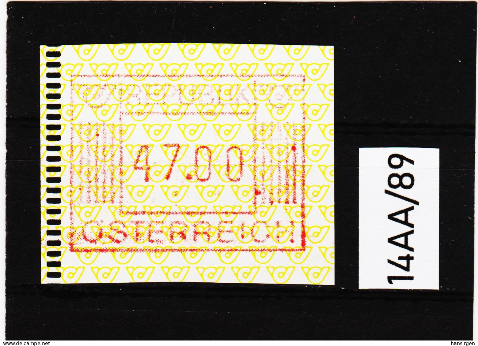 14AA/89  ÖSTERREICH 1983 AUTOMATENMARKEN 1. AUSGABE  47,00 SCHILLING   ** Postfrisch - Timbres De Distributeurs [ATM]