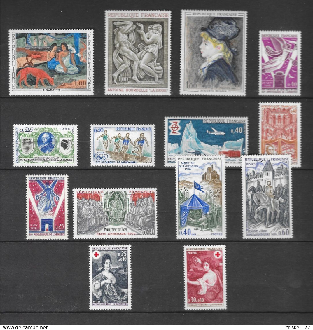 Année 1968 : N° 1542 **  à 1581 ** = 40 Timbres ** - 1960-1969