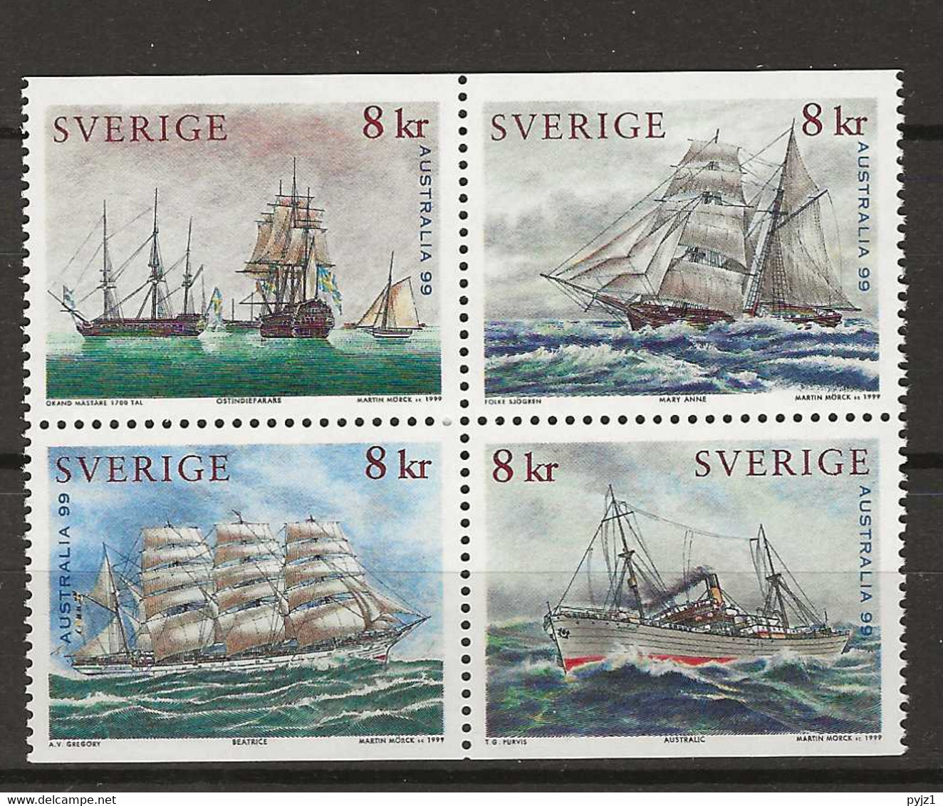 1999 MNH Sweden,Michel 2098-2101, Postfris** - Neufs