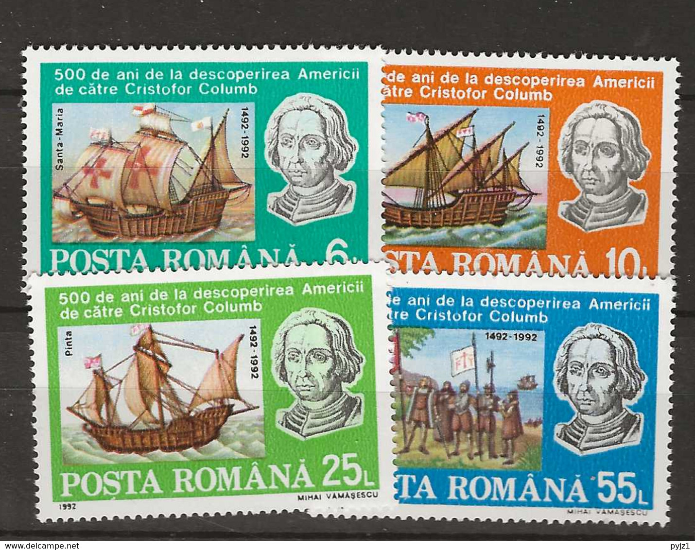 1992 MNH Romania Mi 4824-27 Postfris** - Neufs