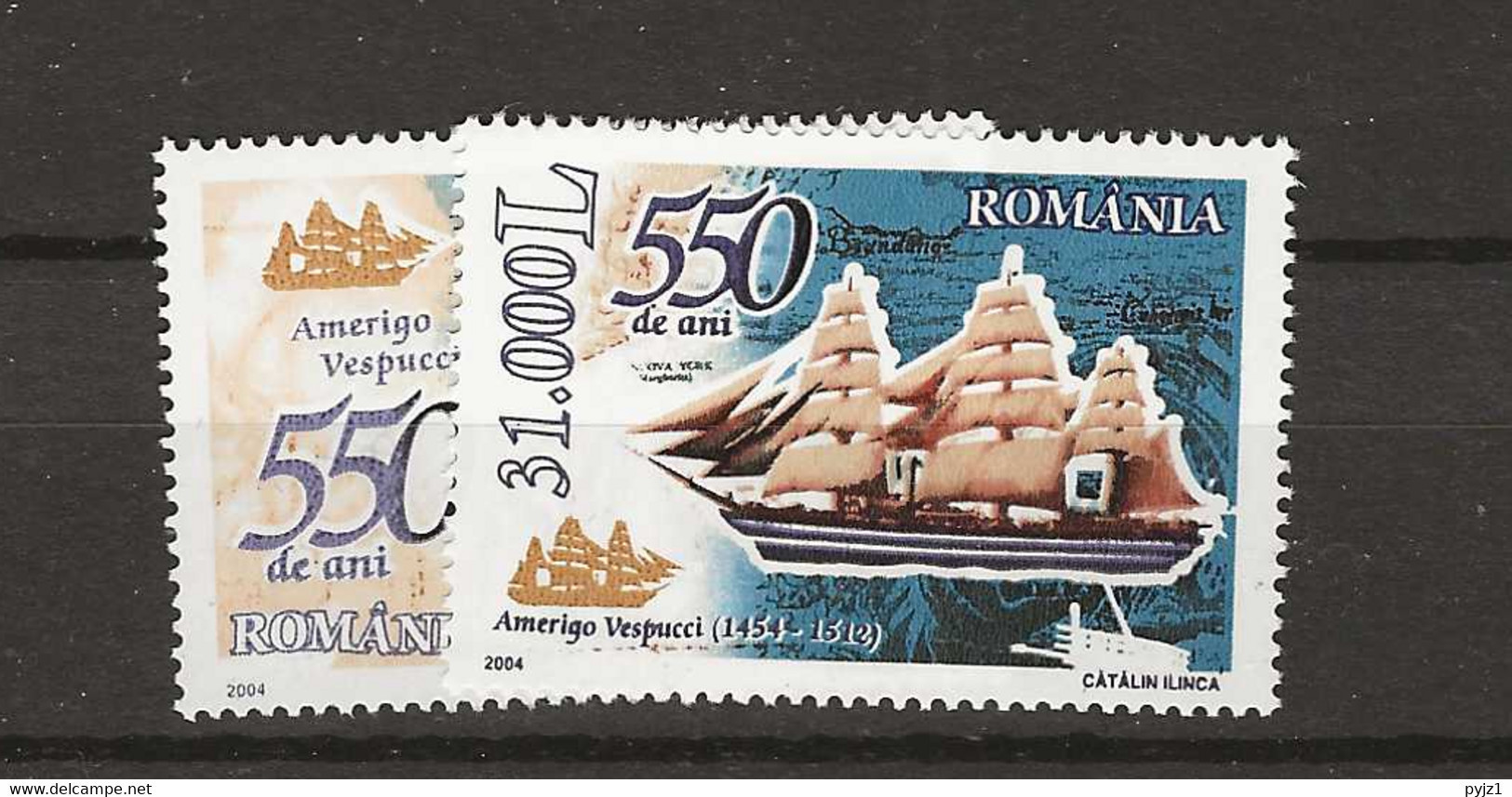 2004 MNH Romania Mi 5793-94 - Ongebruikt