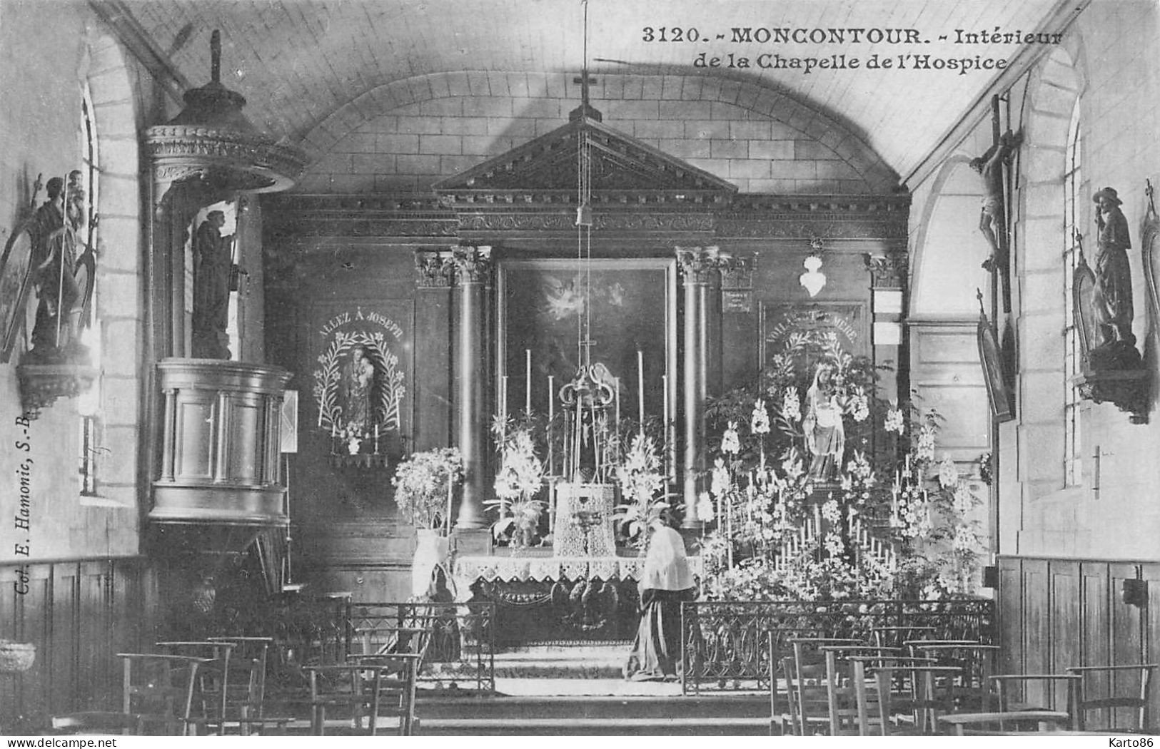 Moncontour De Bretagne * Intérieur De La Chapelle De L'hospice - Moncontour