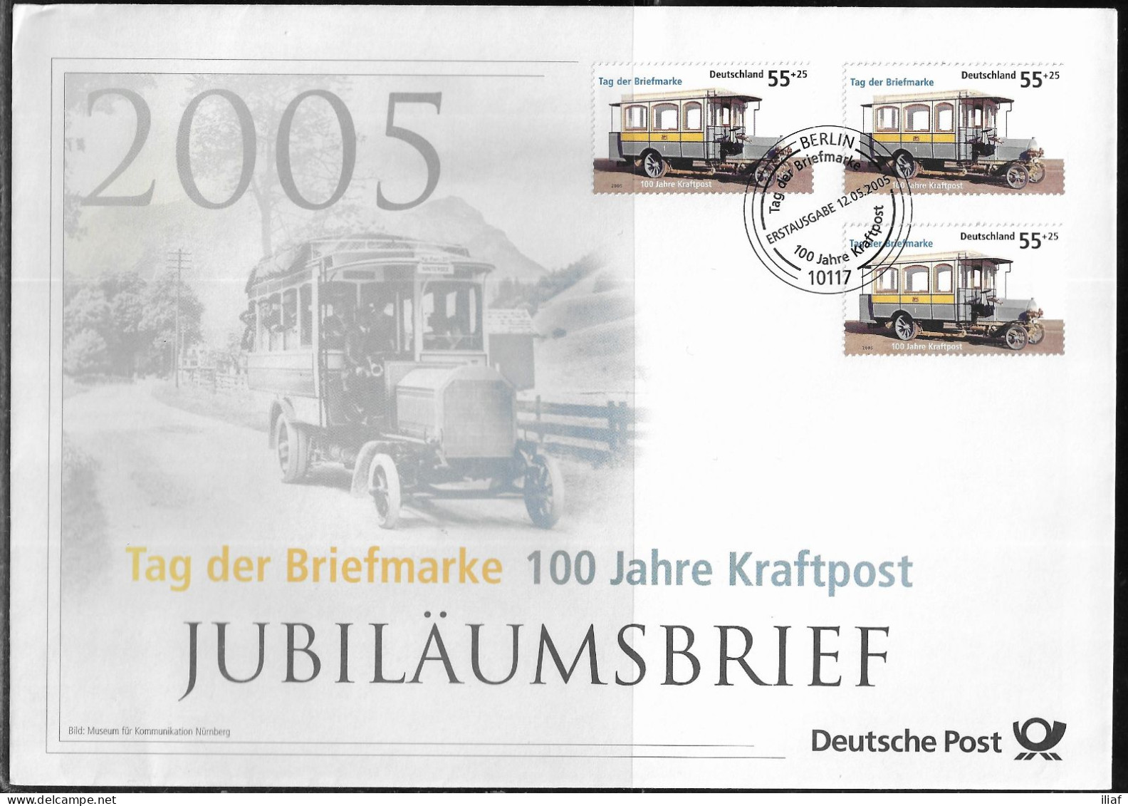 Germany. FDC Mi. 2456.   Stamp Day. Centenary Of Post Bus. FDC Cancellation On Big Envelope - 2001-2010