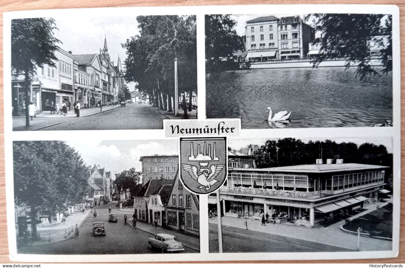 Neumünster, 4 Ansichten, Autos, Straßenansicht, Sonderstempel, 1978 - Stadthagen