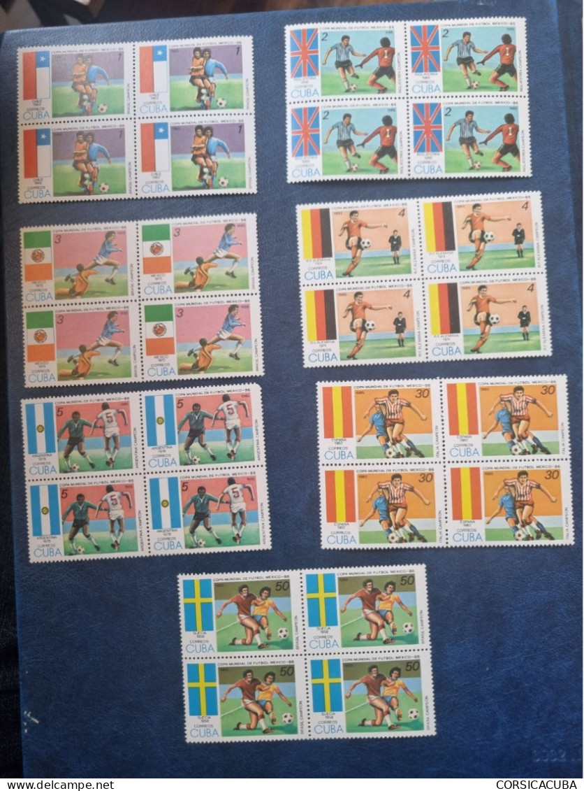 CUBA  NEUF  1985   COPA  MUNDIAL  FUTBOL  MEXICO  //  PARFAIT  ETAT  //  1er  CHOIX  // Bloc De 4 - Unused Stamps