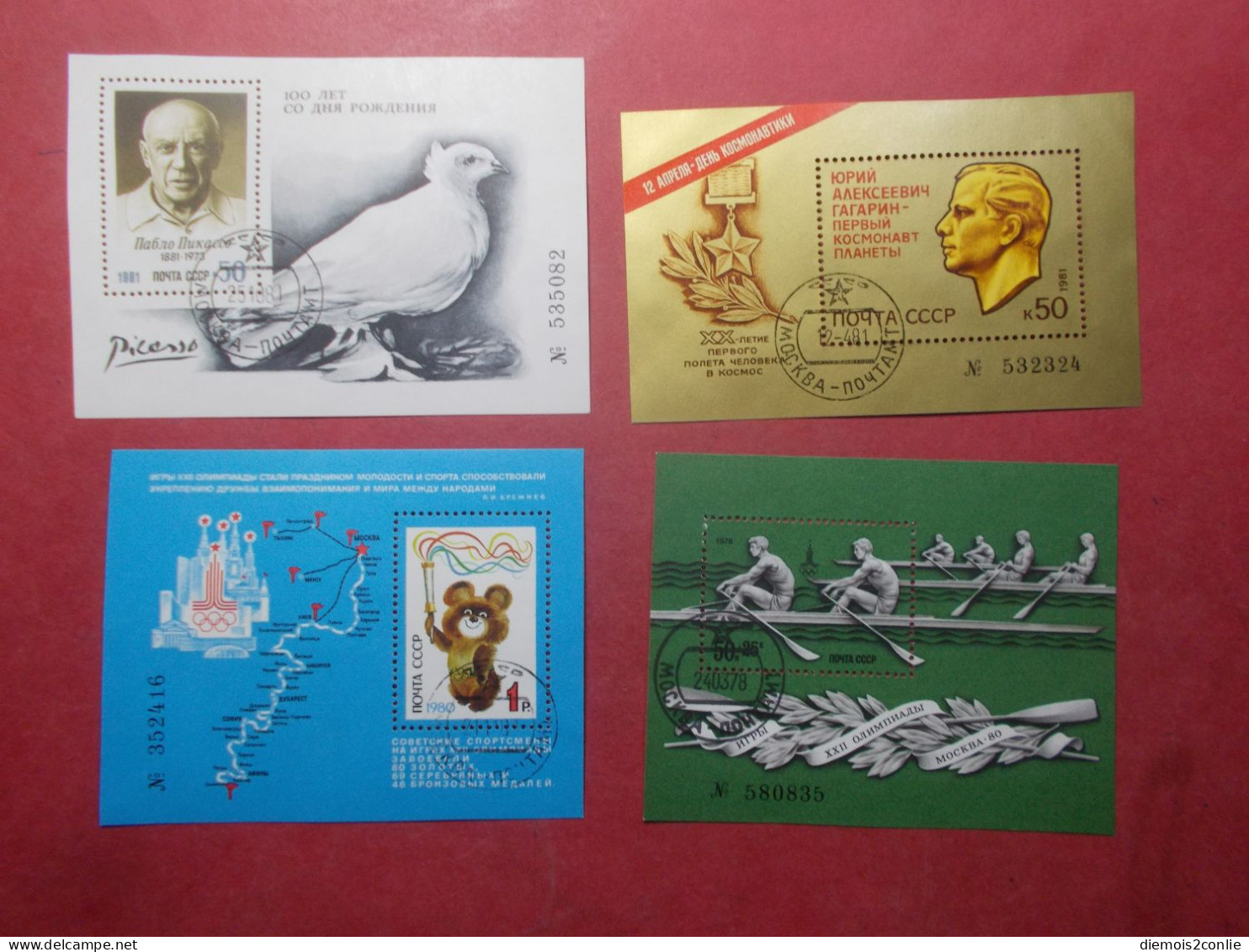 Lot 4 Blocs Timbres Vrac Russie URSS - Envoi Gratuit (B287) - Collections