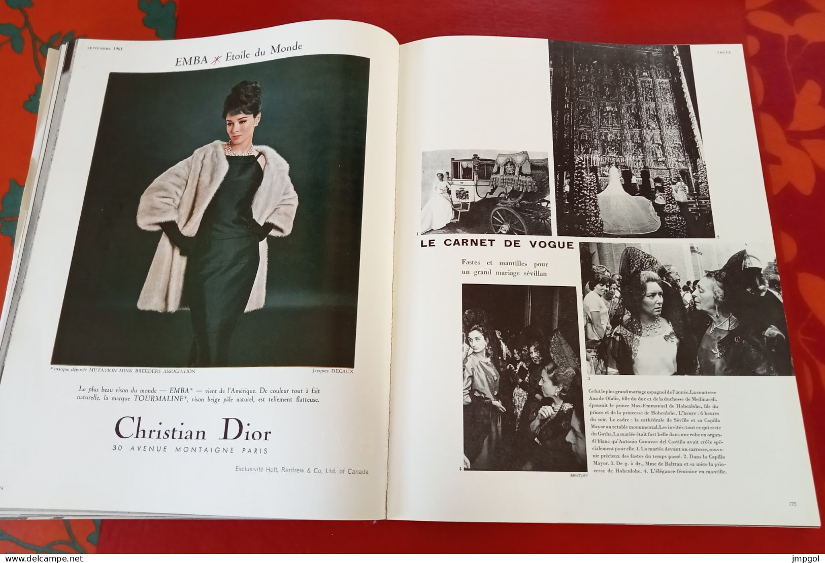 Vogue Sept 1961 Collections D'Hiver Paris 1962 Dior Balmain Chanel Heim Patou De Rauch Saint Laurent - Moda